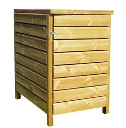 Cache poubelle Preston bois, H.28 X L.77.5 Cm