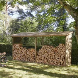 Bûcher bois naturel Madeira Memphis Xxl L.114 X H.203 Cm
