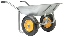 Brouette 2 Roues Acier Galvanisé Start Twin Haemmerlin, 90L, 120Kg