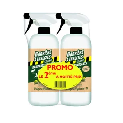 Lot de 2 sprays répulsifs anti-insectes, BARRIERE A INSECTES, 1 litre