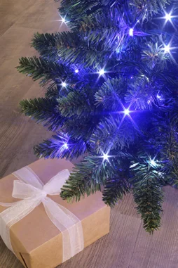 Guirlande électrique 8 m lumineuse de Noël Flicker, 128 leds blanc / bleu
