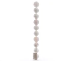 Boule Noel polystyrene d6cm blanc irise/brillant/paillettes lot de 10