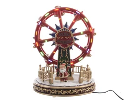 Décoration de Noël intérieur plast roue musical lumineuse 24led 21x21x26,4cm