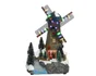 Décoration de Noël lumineux int moulin a vent 25led multicolore a pile 18x27x26