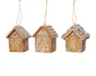 Décoration de Noël a suspendre maison pain epice resine polyester 7x4x5,5cm 3 variantes