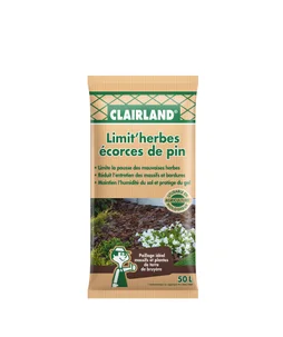 Écorce de pin maritime plantes acidophiles CLAIRLAND, 50 litres