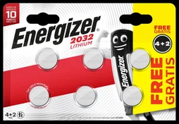 Lot de 4 + 2 piles bouton cr2032 / dl2032 Ultimate lithium, 3 V, ENERGIZER