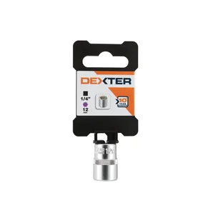 Douille 6 pans 1/4 en chrome vanadium DEXTER, diam. 12 mm