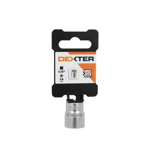 Douille 6 pans 1/4 en chrome vanadium DEXTER, diam. 14 mm