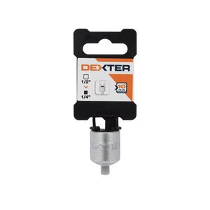 Adaptateur 1/2-1/4 en chrome vanadium DEXTER, diam. 6.35 mm