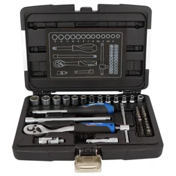Coffret clé à douille et embouts de mécanicien DEXTER, 39 pièces