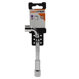 Clé à pipe débouchée en chrome vanadium multifonction DEXTER, diam.13 mm