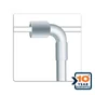 Clé à pipe débouchée en chrome vanadium multifonction DEXTER, diam.6 mm
