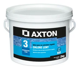 Chlore lent AXTON, galets 200 grammes 2 kg