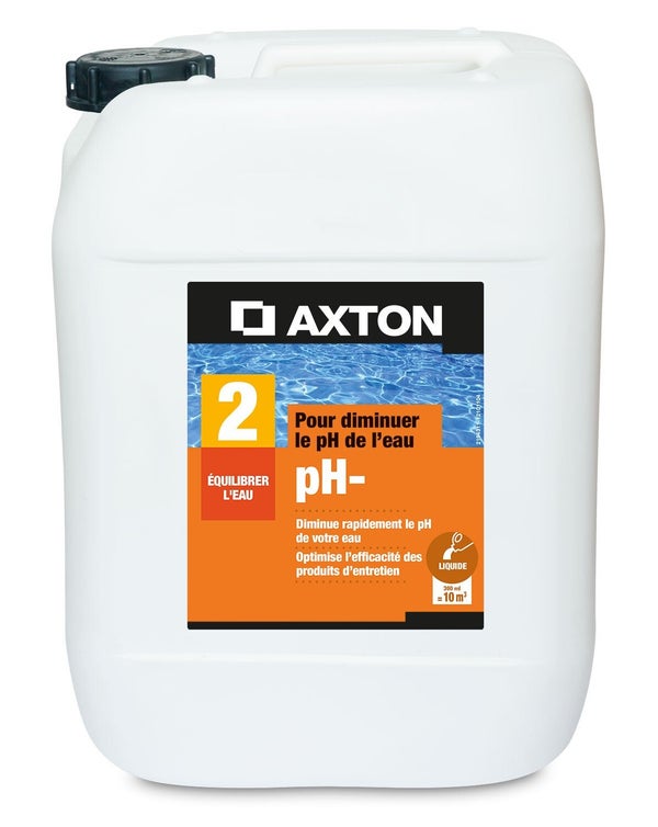 Réducteur de ph pour piscine AXTON, liquide, 10 litres