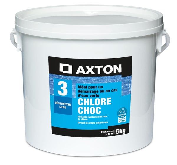 Chlore choc AXTON, pastilles 20 grammes 5 kg