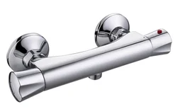 Mitigeur thermostatique douche chrome chromé Nerea