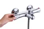 Mitigeur thermostatique de baignoire chrome chromé Nerea