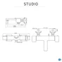 Mitigeur thermostatique de baignoire chromé, SENSEA Studio