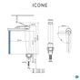 Mitigeur lavabo chromé brillant, SENSEA Icone XL