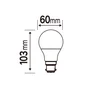 Ampoule led dépoli standard B22 806 Lm = 60 W blanc chaud, LEXMAN