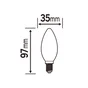 Ampoule led à filament flamme E14 250 Lm = 25 W blanc neutre, LEXMAN