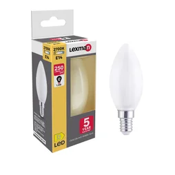 Ampoule led à filament blanc flamme E14 25 W, LEXMAN