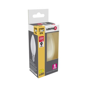 Ampoule led à filament blanc flamme E14 25 W, LEXMAN