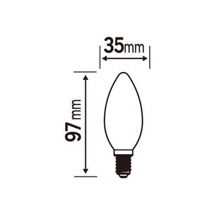 Ampoule led à filament blanc flamme E14 25 W, LEXMAN
