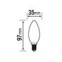 Ampoule led à filament blanc flamme E14 25 W, LEXMAN