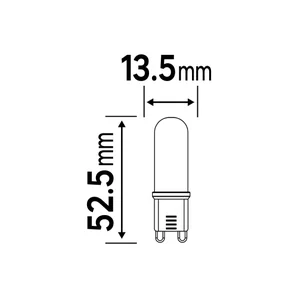 Ampoule led à filament dépoli capsule G9 25 W, LEXMAN