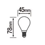 Ampoule led à filament blanc sphérique E14 60 W, LEXMAN