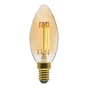 Ampoule décorative led à filament ambré flamme E14 40 W, LEXMAN