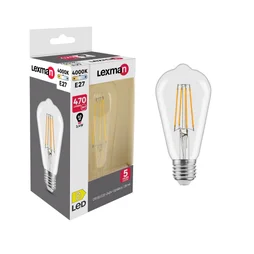 Ampoule décorative led à filament edison E27 40 W, LEXMAN