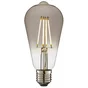 Ampoule décorative led à filament fumé edison E27 6 W, LEXMAN