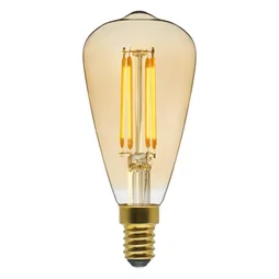 Ampoule décorative led à filament ambré edison E14, LEXMAN, 40 W