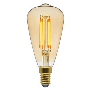 Ampoule décorative led à filament ambré edison E14, LEXMAN, 40 W