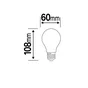 Ampoule led à filament blanc standard E27 75 W, LEXMAN