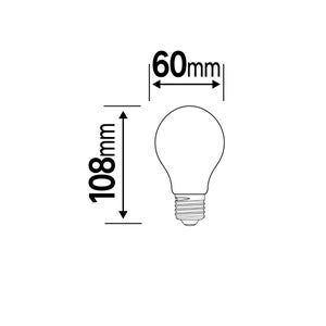 Ampoule led à filament blanc standard E27 75 W, LEXMAN