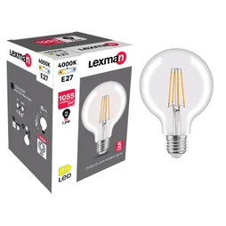 Ampoule led à filament globe 95 mm E27 75 W blanc neutre, LEXMAN