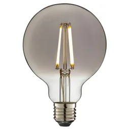 Ampoule décorative led à filament fumé globe 95 mm E27 40 W, LEXMAN