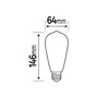 Ampoule décorative led blanc edison E27 40 W, LEXMAN