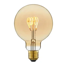 Ampoule décorative led à filament ambré globe 95 mm E27 35 W, LEXMAN