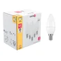 Lot de 6 ampoules led dépoli flamme E14, LEXMAN, 470 Lm = 40 W blanc chaud