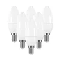 Lot de 6 ampoules led dépoli flamme E14, LEXMAN, 470 Lm = 40 W blanc chaud