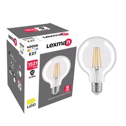 Ampoule led à filament globe 125 mm E27 100 W, LEXMAN