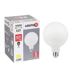Ampoule led dépoli globe 125 mm E27 1521 Lm = 100 W blanc neutre, LEXMAN