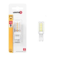 Ampoule led capsule G9 470 Lm = 40 W blanc chaud, LEXMAN