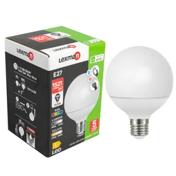 Ampoule LED connectée globe 95mm E27 100W 1521 lumens, variation de blancs et couleurs, verre dépoli, LEXMAN, compatible ENKI
