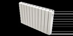 Radiateur électrique à inertie fluide 1500W EQUATION Duomo horizontal blanc